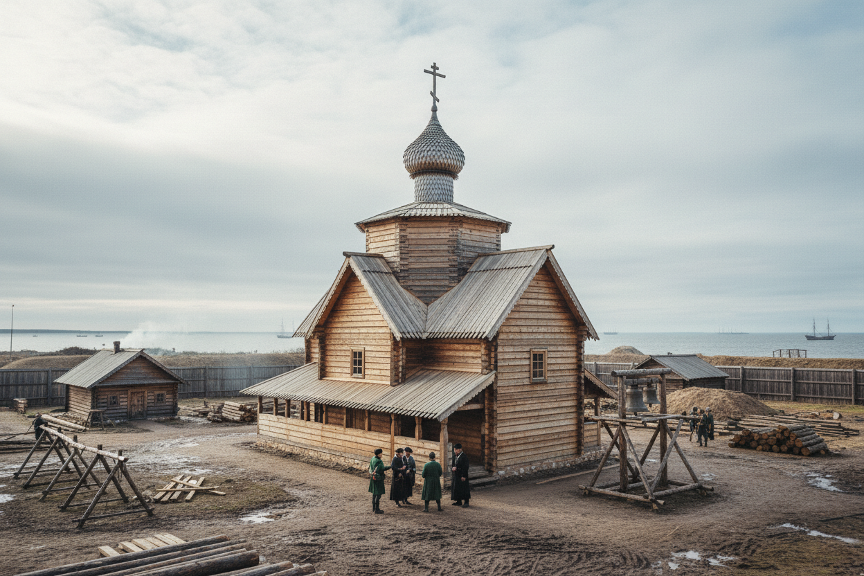 Деревянная Андреевская церковь, 1717